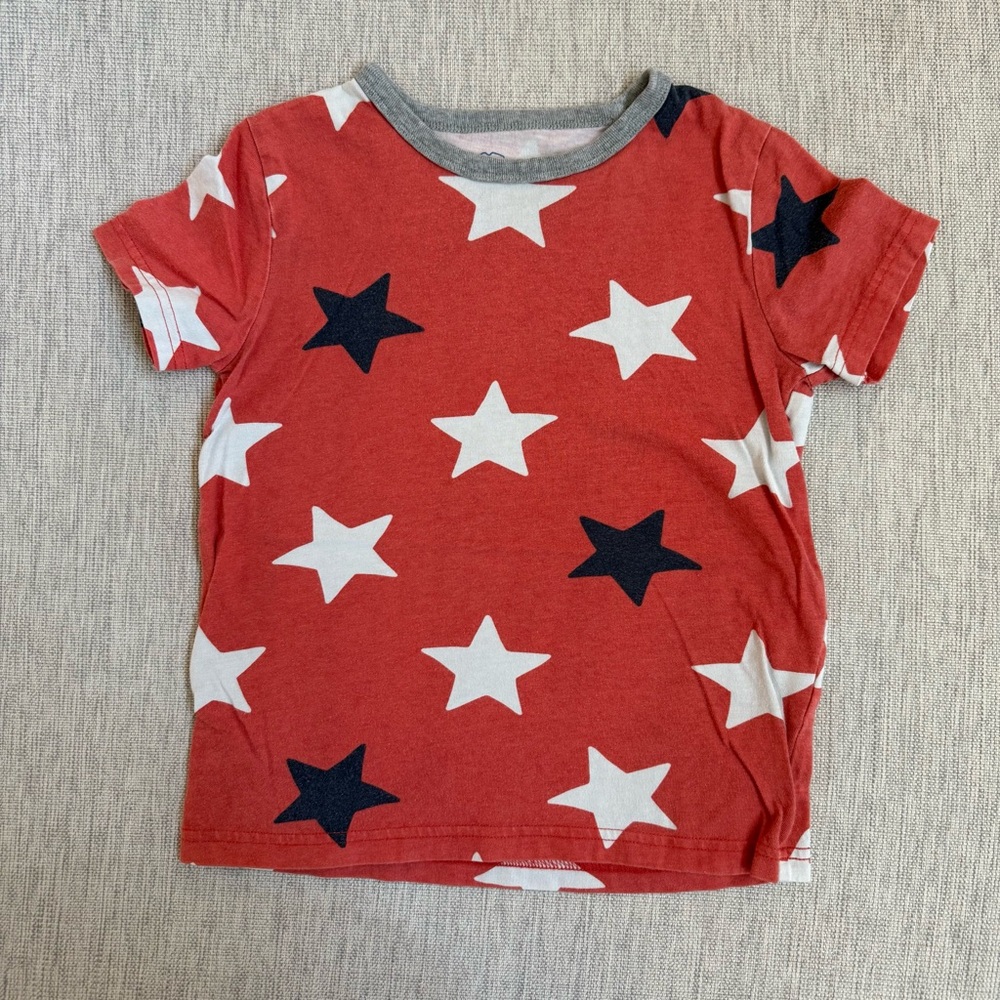 Mini boden boys star screen print tee 5-6y